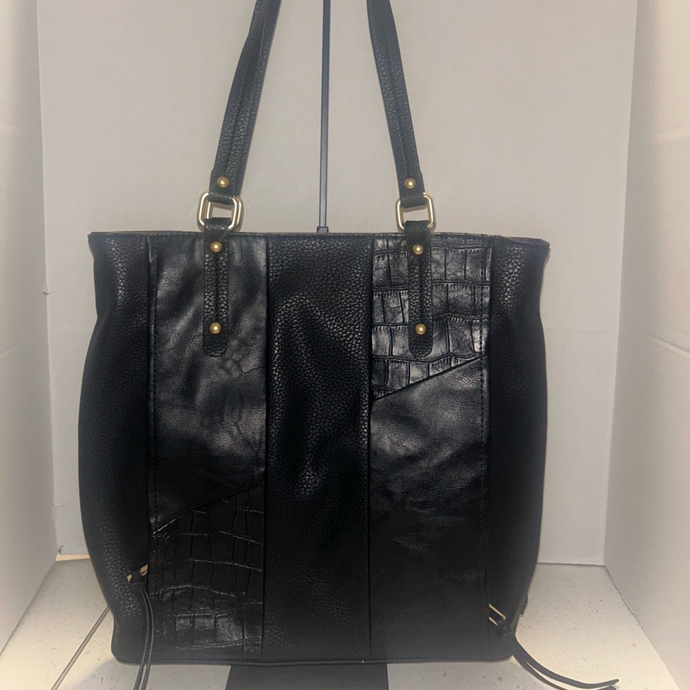 Relic Black Patchwork Tote Bag - image 1